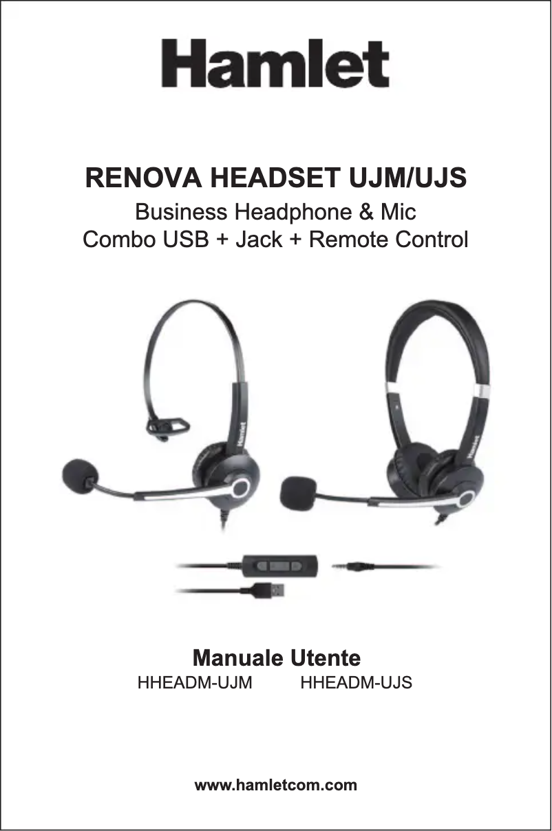 Page 1 de la notice Manuel utilisateur Hamlet HHEADM-UJS