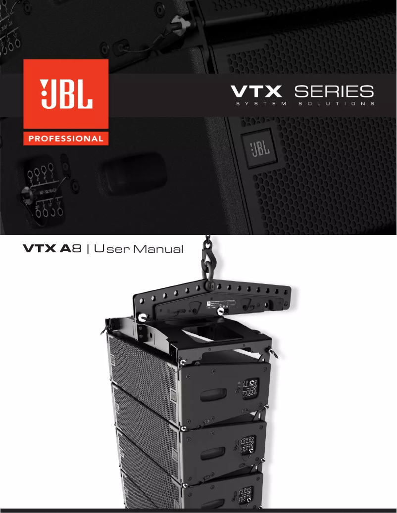 Page 1 de la notice Manuel utilisateur JBL VTX A8