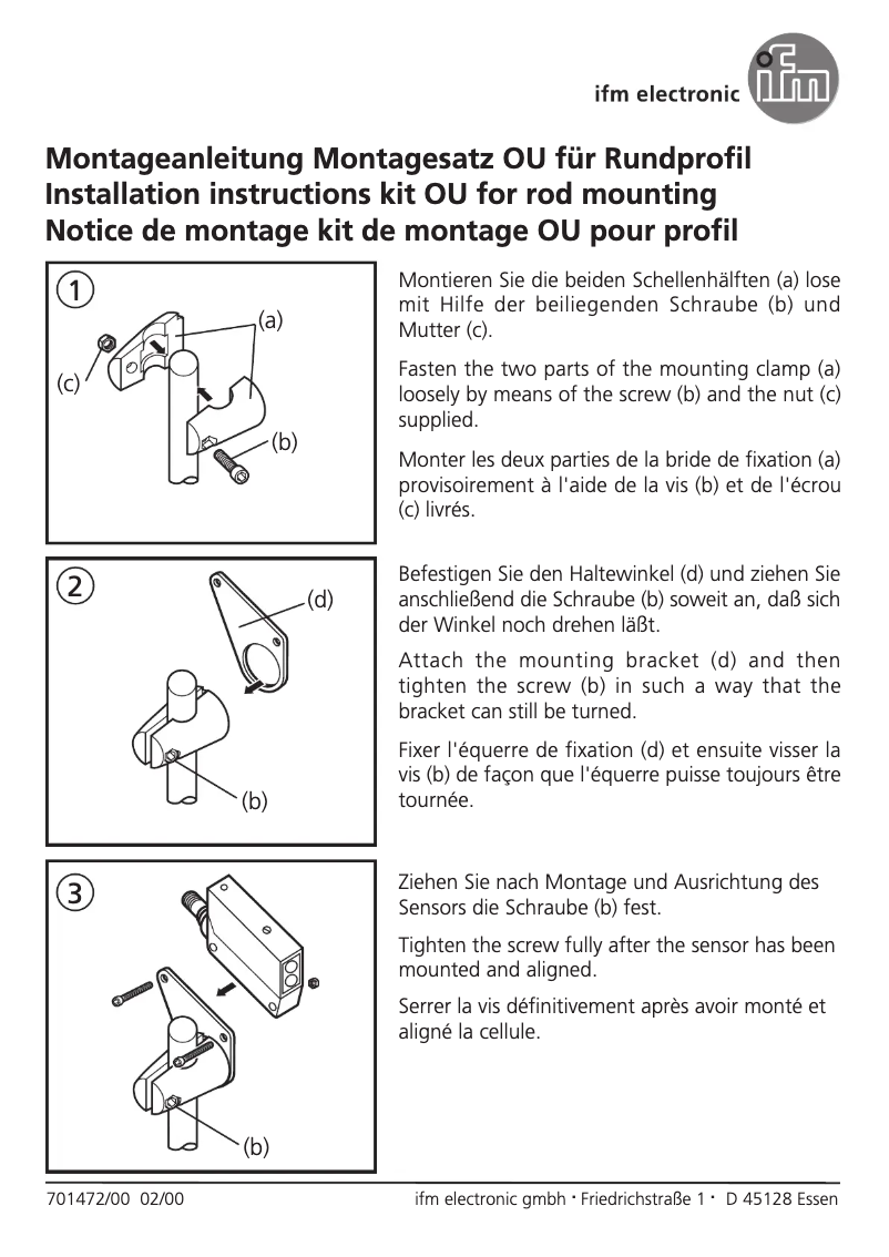 Page 1 de la notice Manuel utilisateur IFM E20886