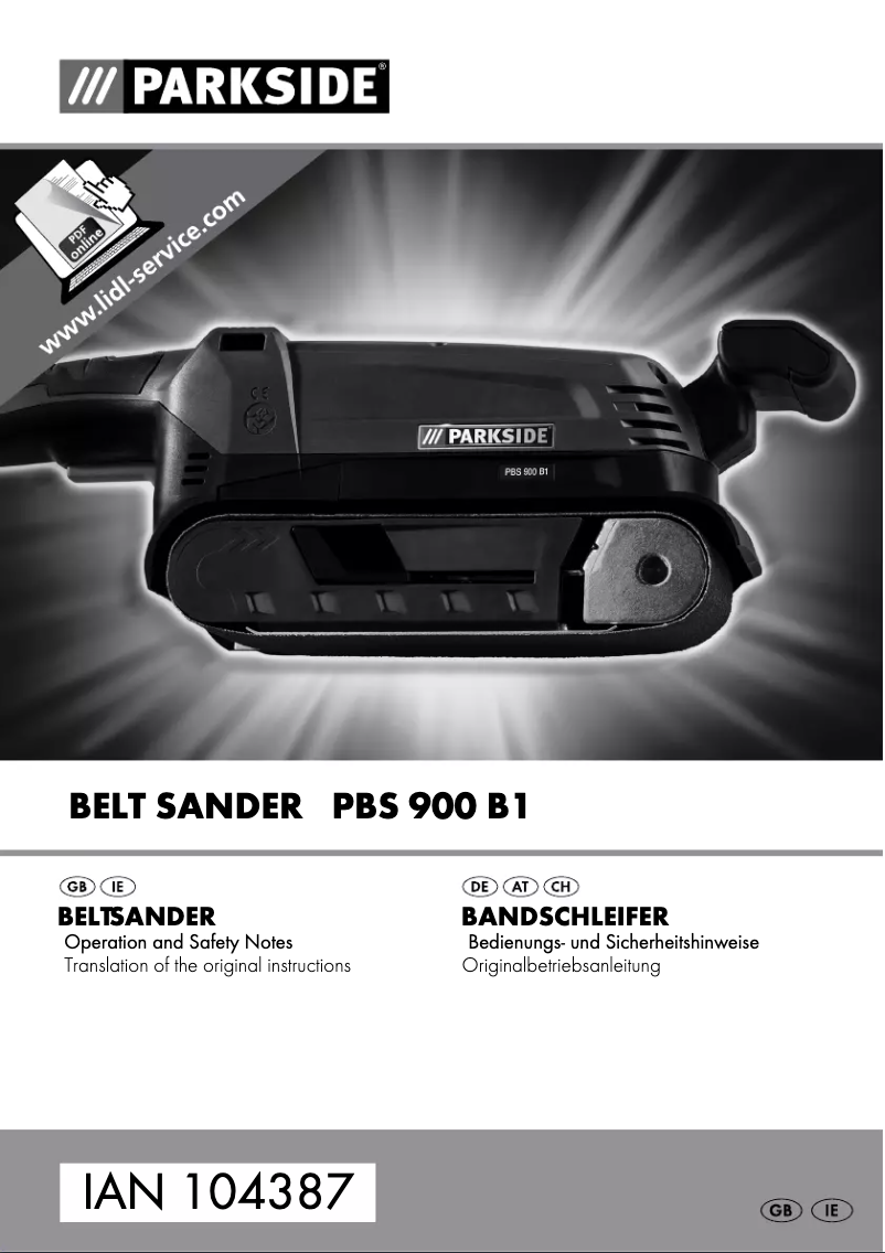 Page 1 de la notice Manuel utilisateur Parkside PBS 900 B1