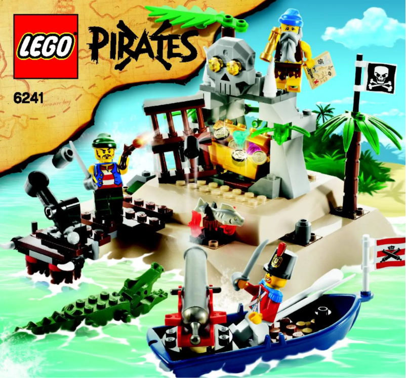 Page 1 de la notice Consignes visuelles Lego Pirates 6241