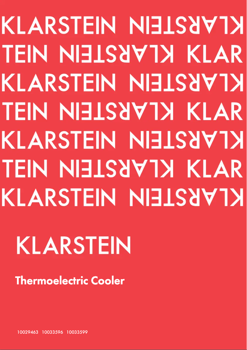 Image de la première page du manuel de l'appareil 10033599