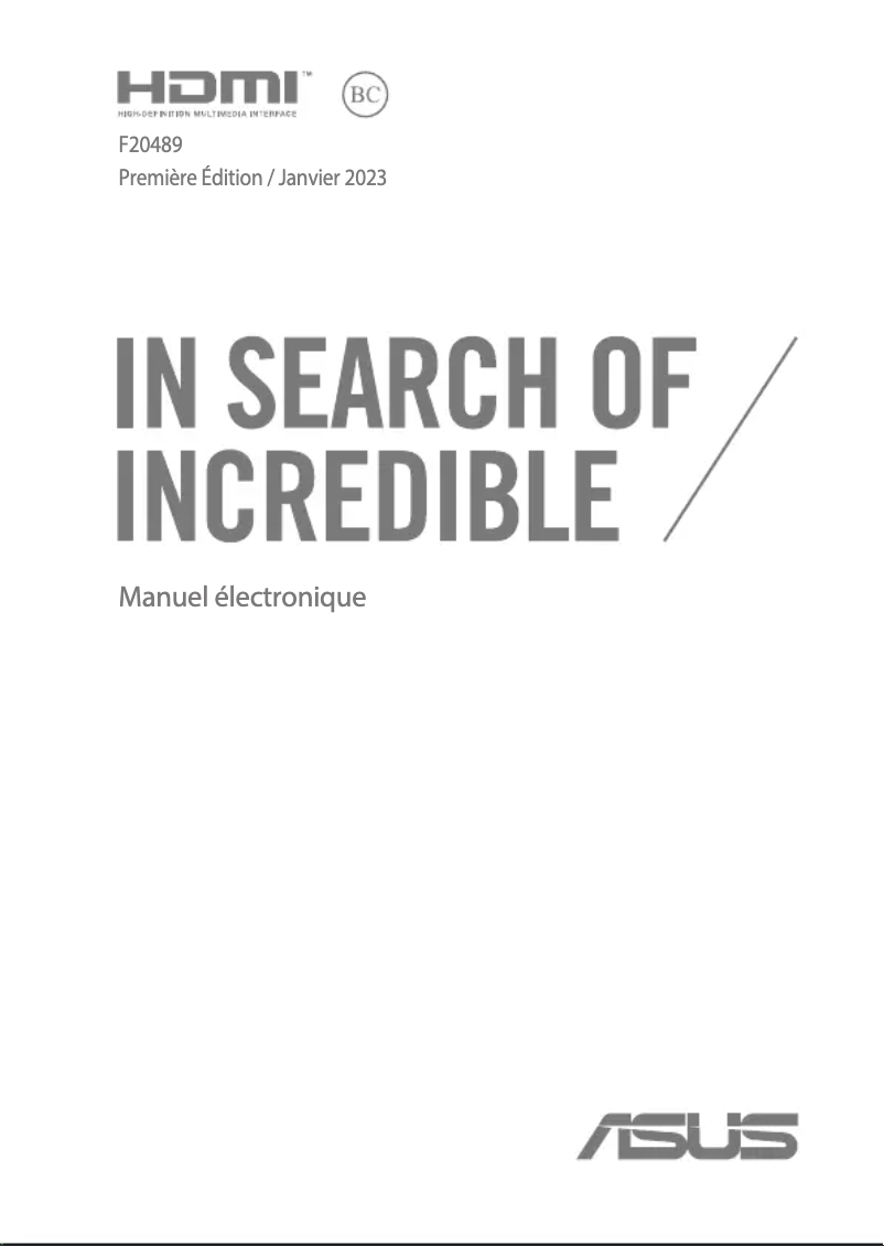 Image de la première page du manuel de l'appareil VivoBook S14