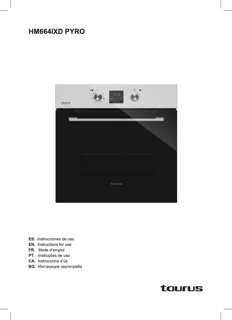 Page n°1 - Manuel utilisateur Taurus HM664IXD PYRO