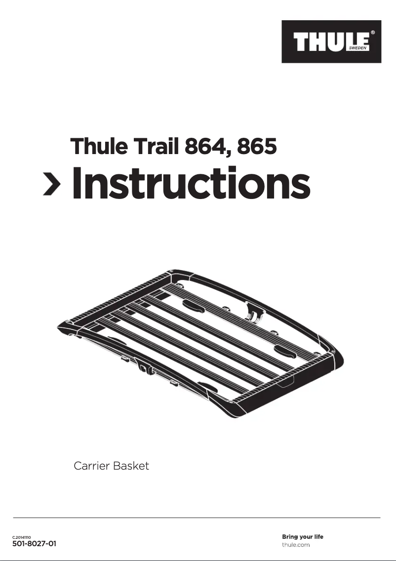 Page 1 de la notice Manuel utilisateur Thule Trail 864
