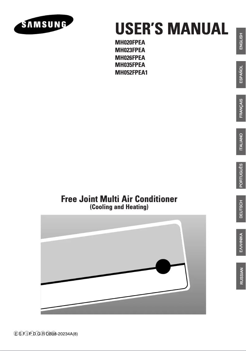 Page 1 de la notice Manuel utilisateur Samsung MH020FPEA