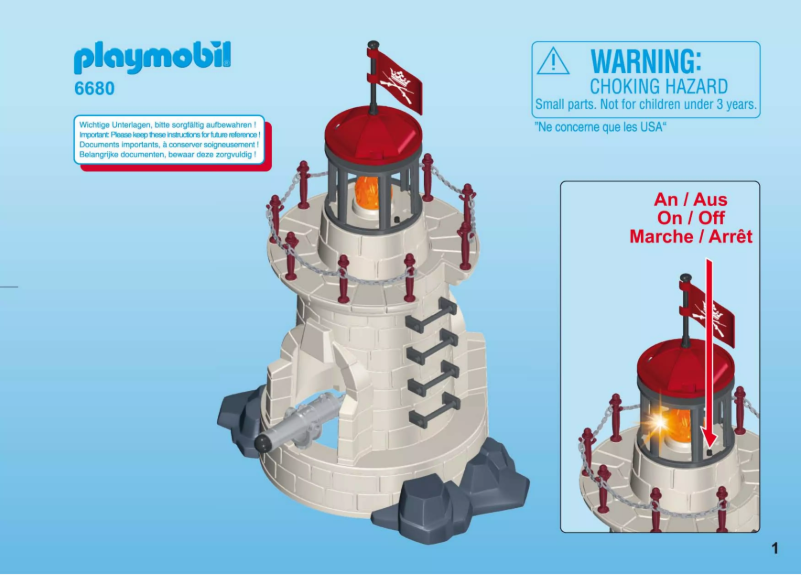 Página 1 del manual Manual de usuario Playmobil Pirates Soldiers' Lookout with Beacon 6680