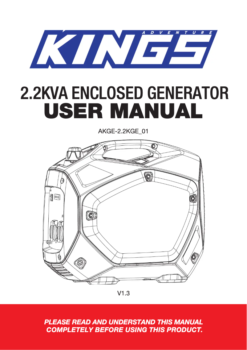 Página 1 del manual Manual de usuario Adventure Kings AKGE-2.2KGE_01