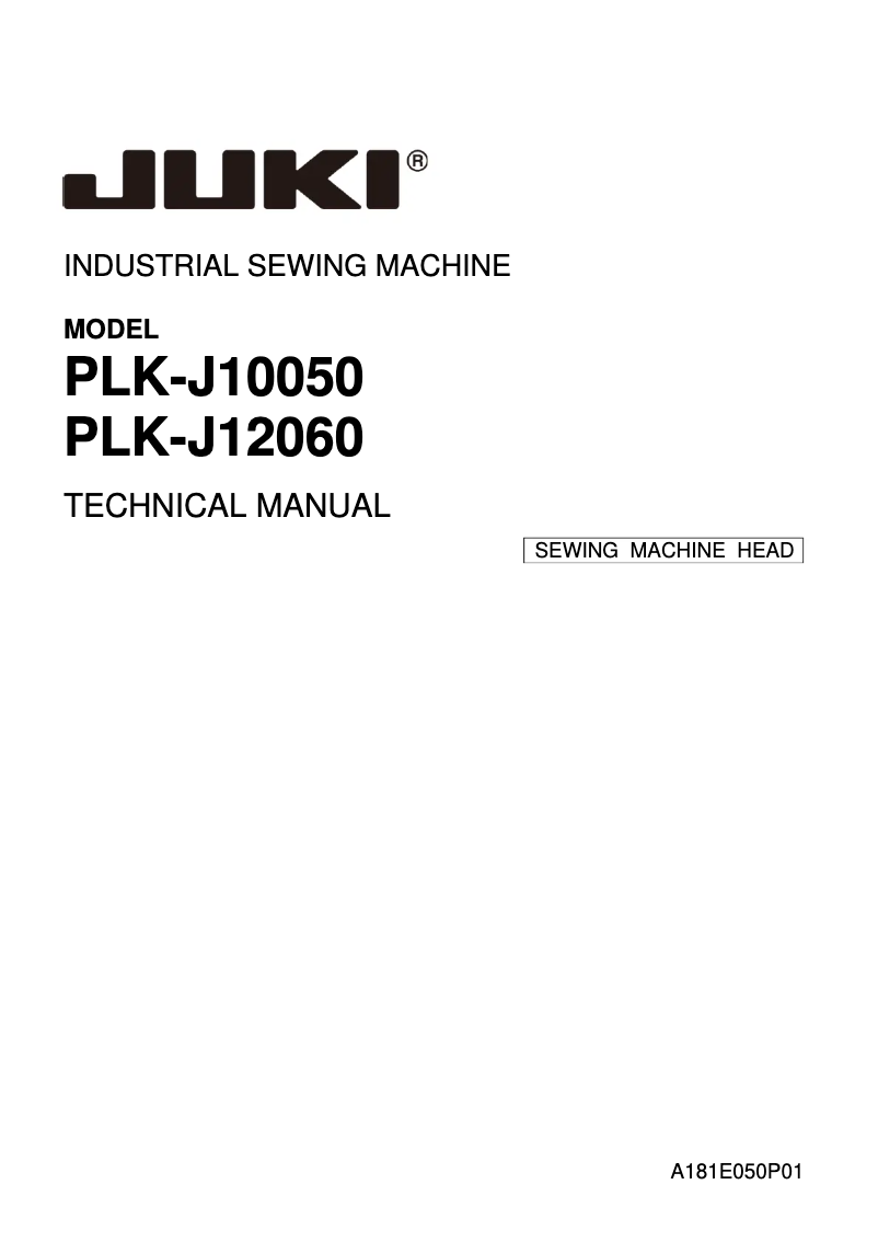 Image de la première page du manuel de l'appareil PLK-J10050