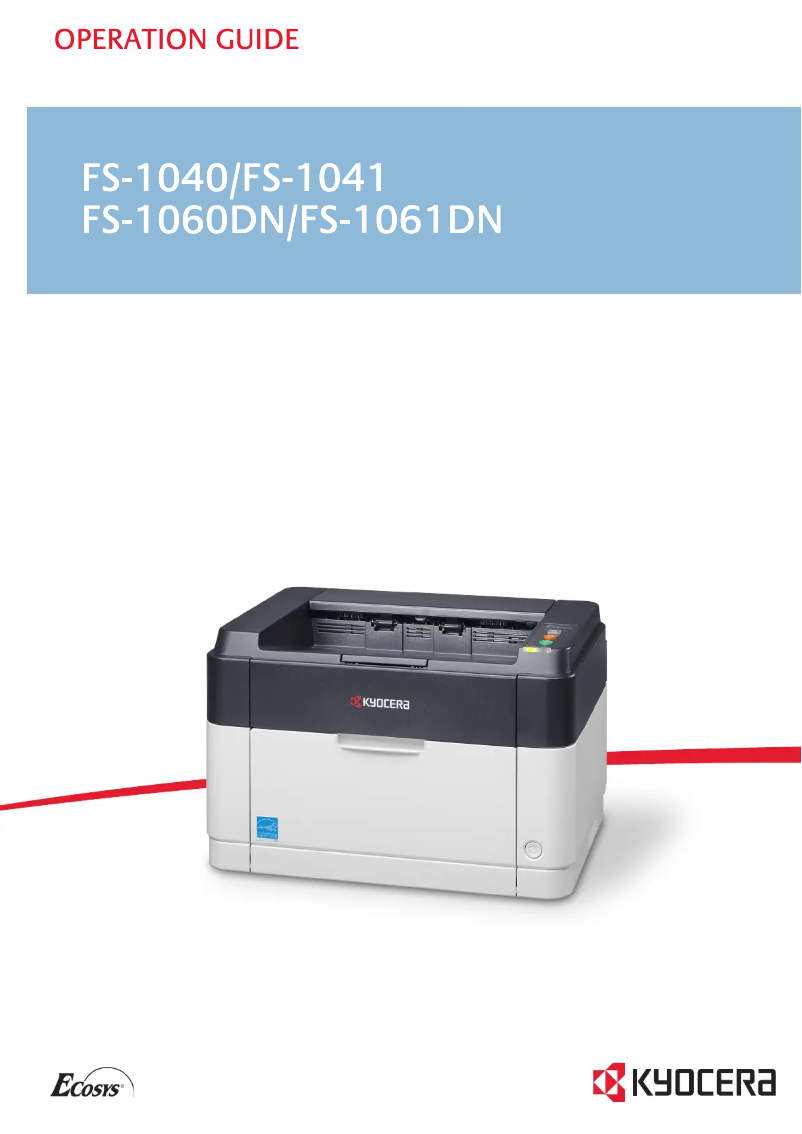 Page 1 de la notice Manuel utilisateur Kyocera FS-1060DN