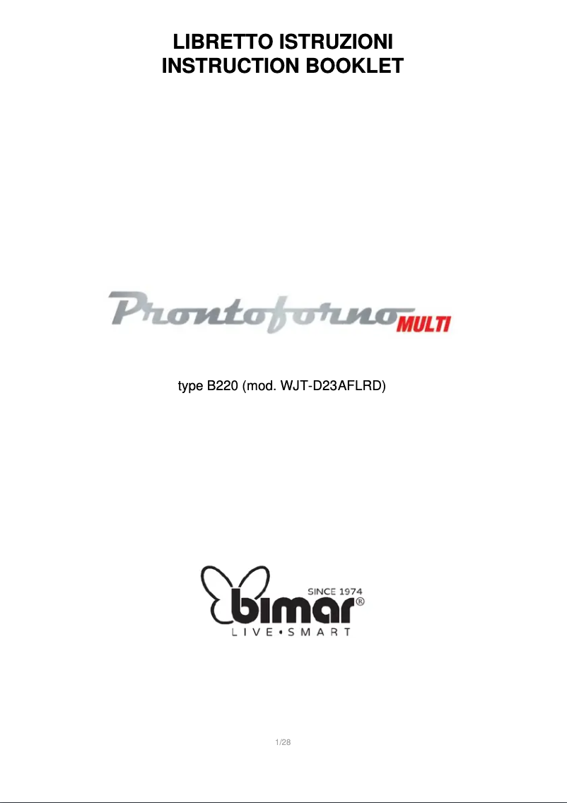 Página 1 del manual Manual de usuario Bimar B220