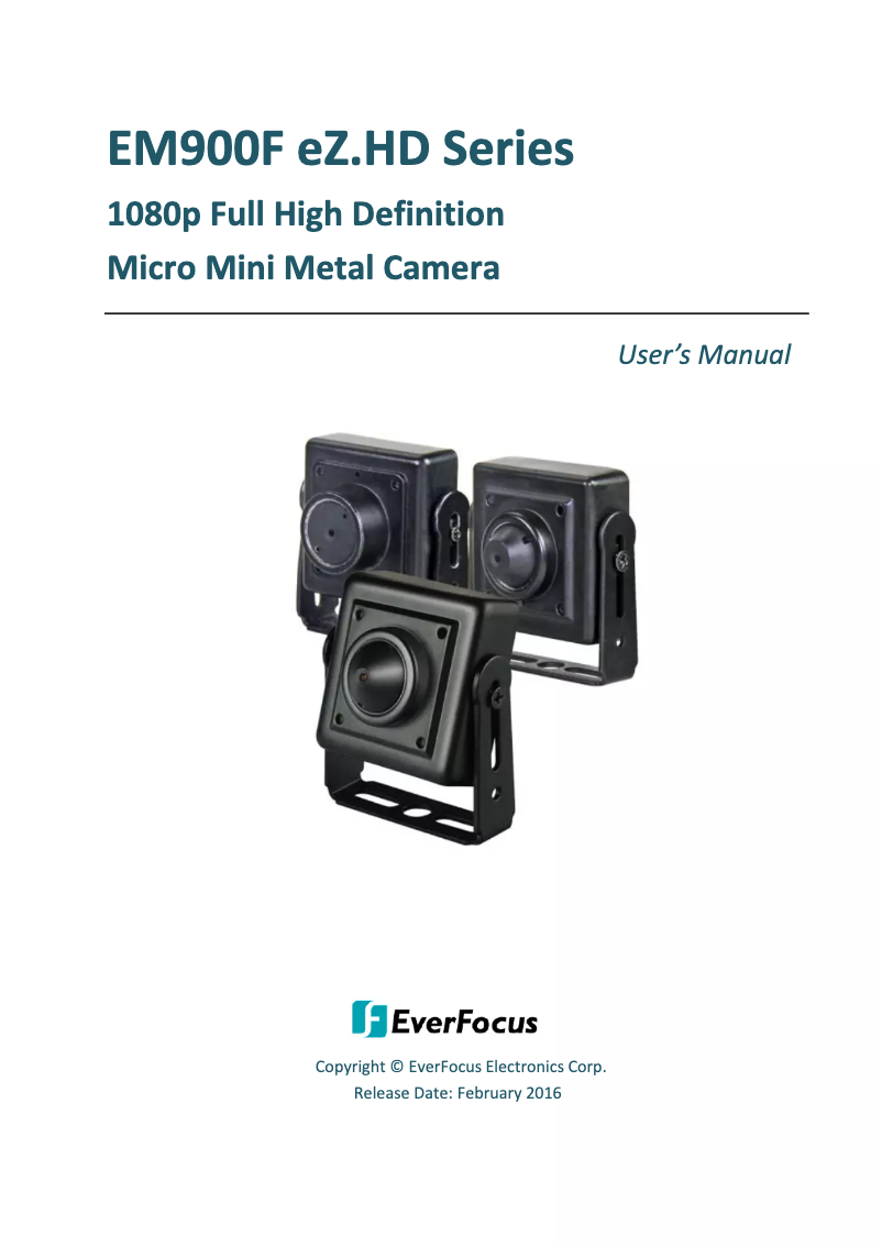 Page n°1 - Manuel utilisateur EverFocus EM900FP3