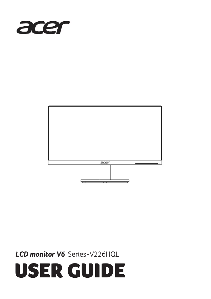 Page 1 de la notice Manuel utilisateur Acer V226HQLH
