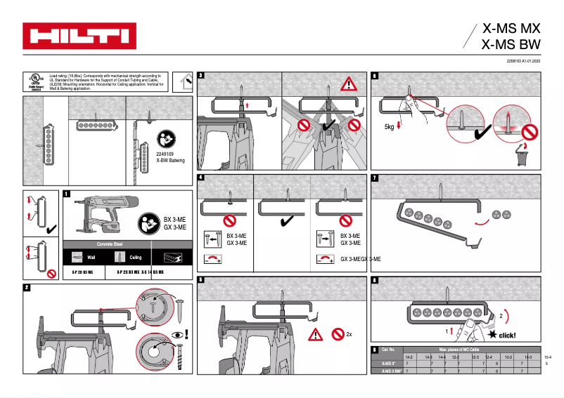 Página 1 del manual Manual de usuario Hilti X-MS BW