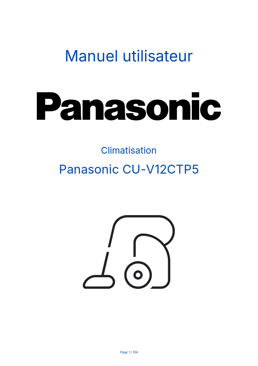 Image de la première page du manuel de l'appareil CU-V12CTP5