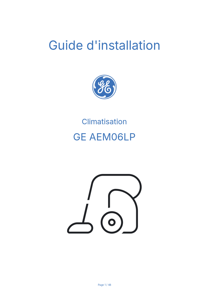 Image de la première page du manuel de l'appareil AEM06LP