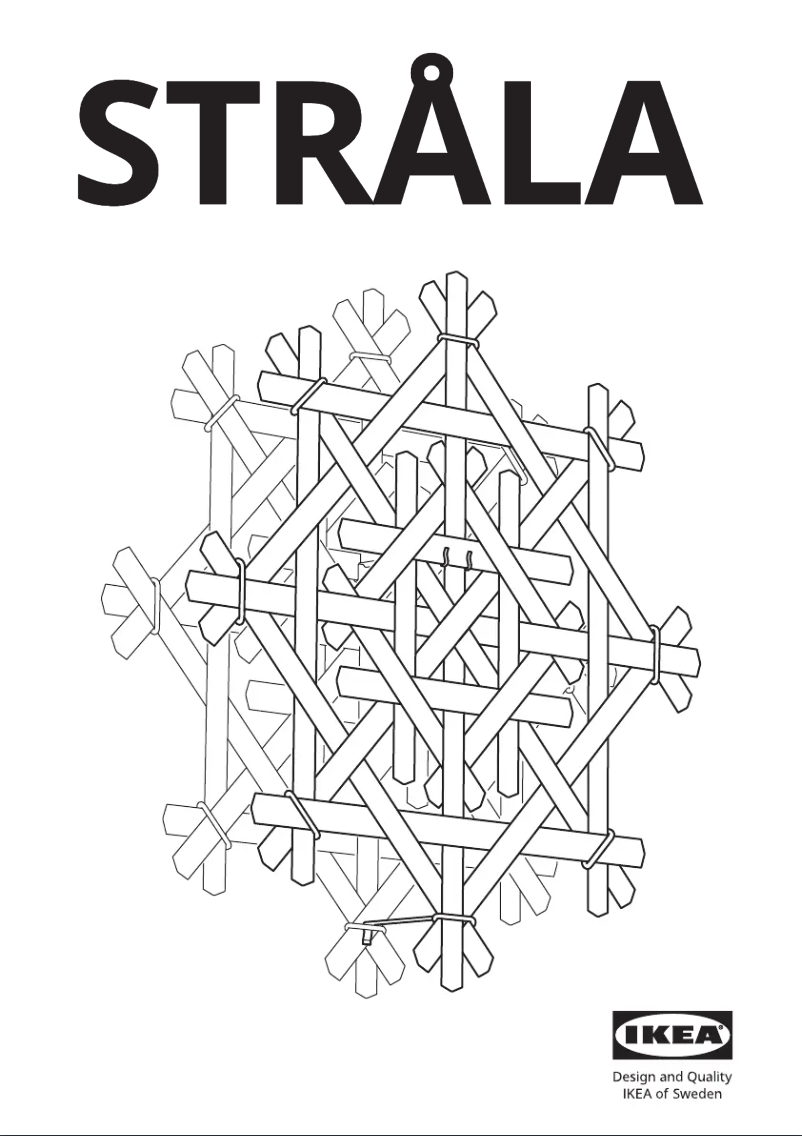 Page 1 de la notice Manuel utilisateur Ikea STRÅLA 105.826.39