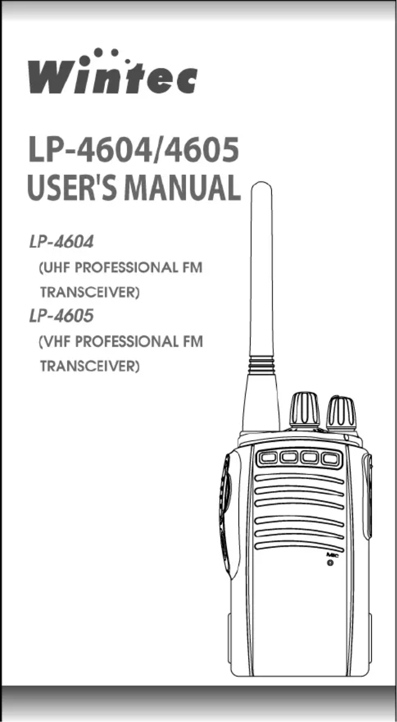Image de la première page du manuel de l'appareil LP-4604