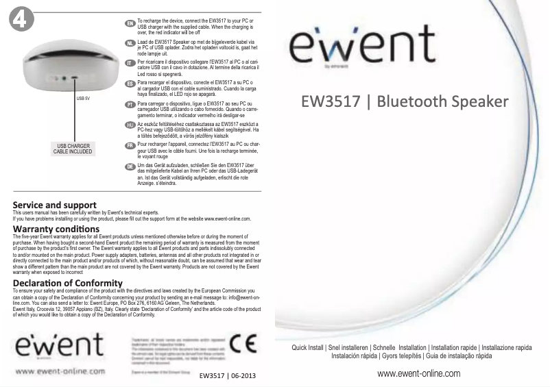Page 1 de la notice Manuel utilisateur Ewent EW3517