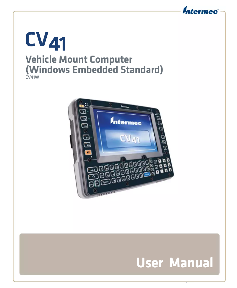 Page n°1 - Manuel utilisateur Intermec CV41A