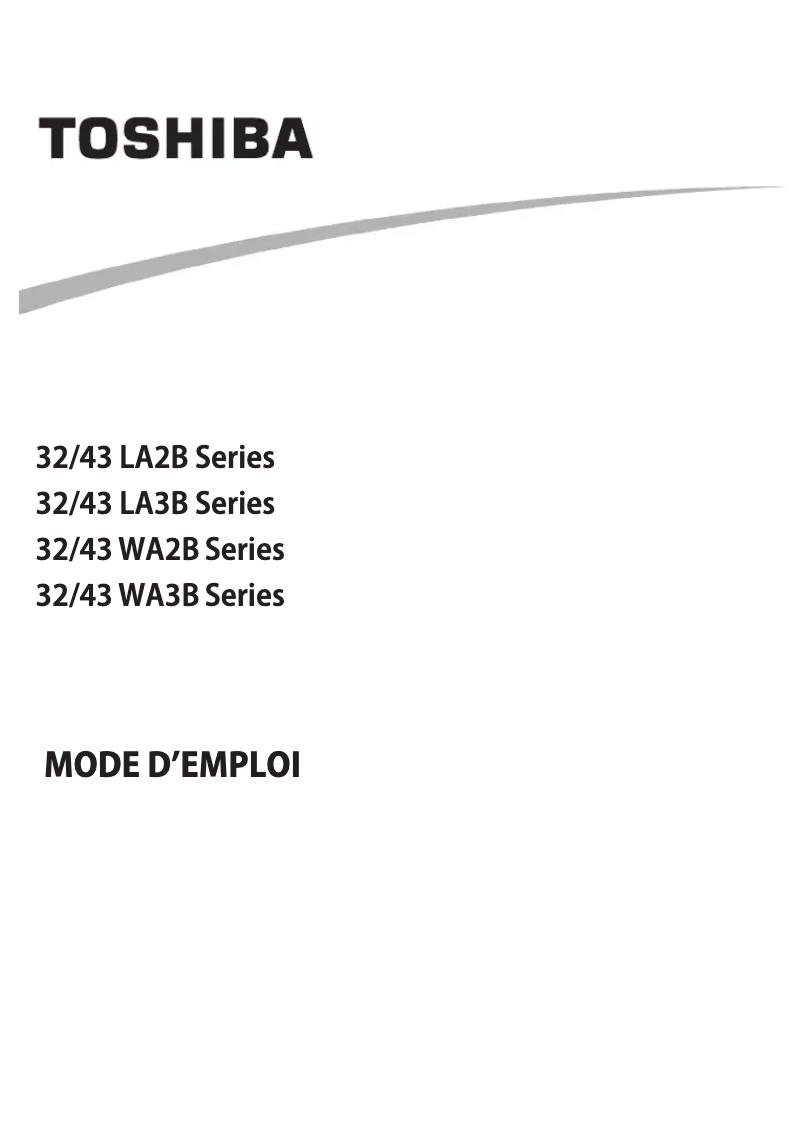 Page n°1 - Manuel utilisateur Toshiba 43LA3B63DG