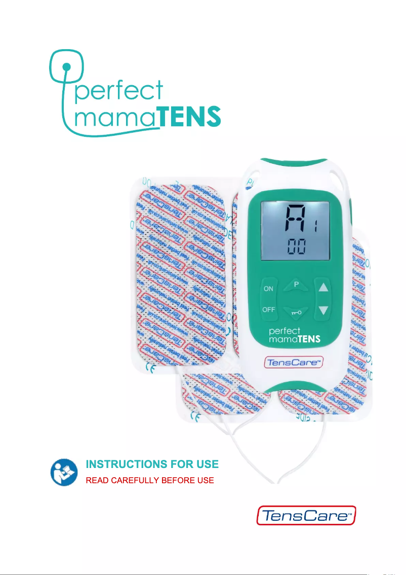 Page 1 of the manual User Manual TensCare Perfect MamaTENS