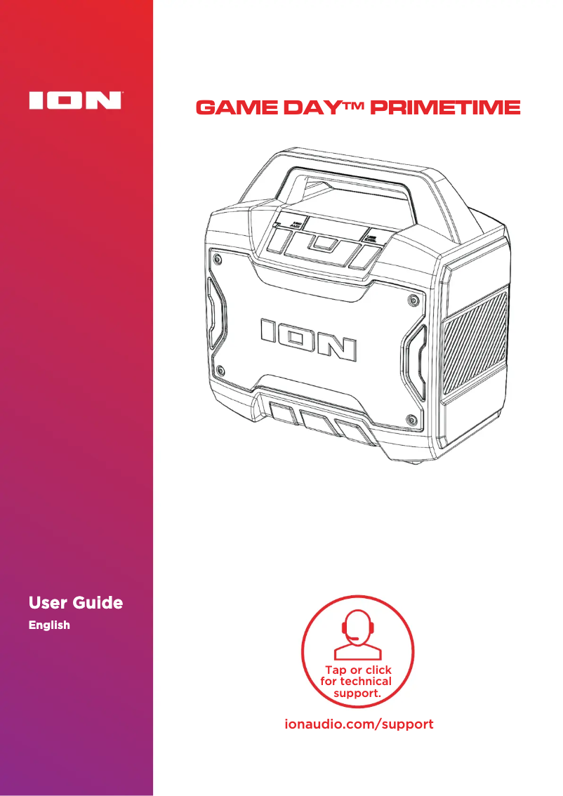 Page n°1 - Manuel utilisateur ION Game Day Primetime