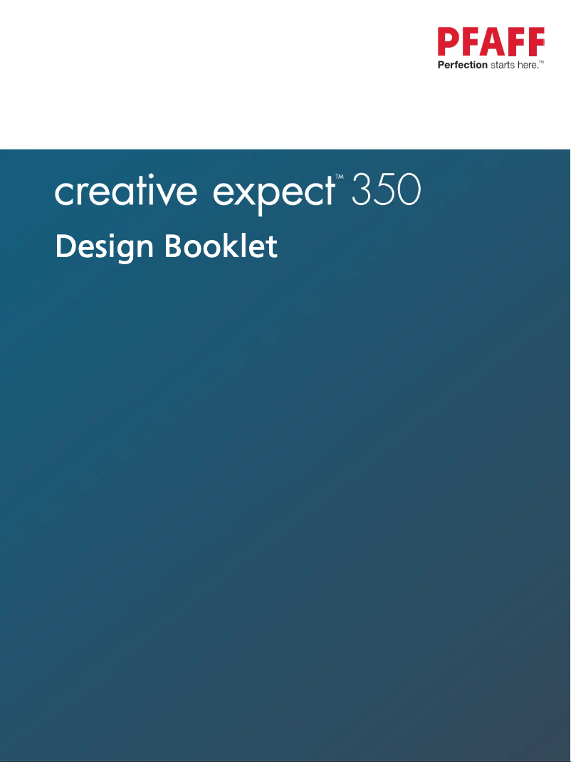 Page n°1 - Manuel utilisateur Pfaff Creative Expect 350
