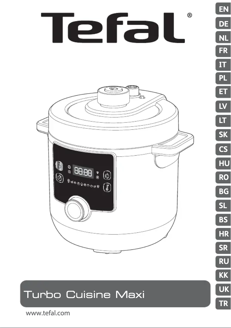 Page 1 de la notice Manuel utilisateur Tefal Turbo Cuisine Maxi CY777G