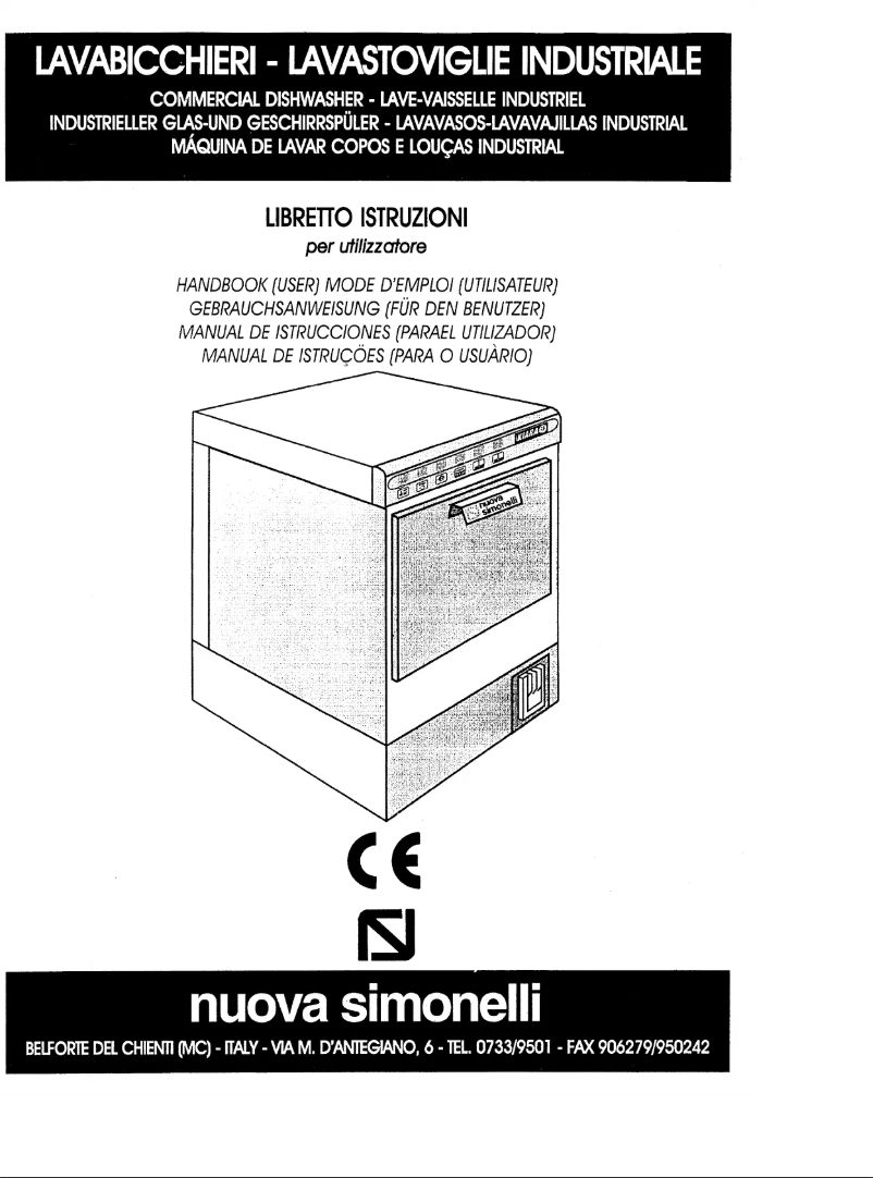 Page 1 de la notice Manuel utilisateur Nuova Simonelli Kiara 6