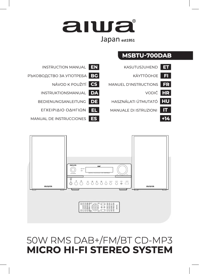 Image de la première page du manuel de l'appareil MSBTU-700DAB