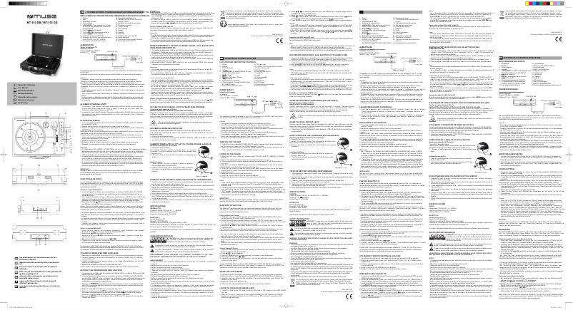 Page 1 de la notice Manuel utilisateur Muse MT-103 GD