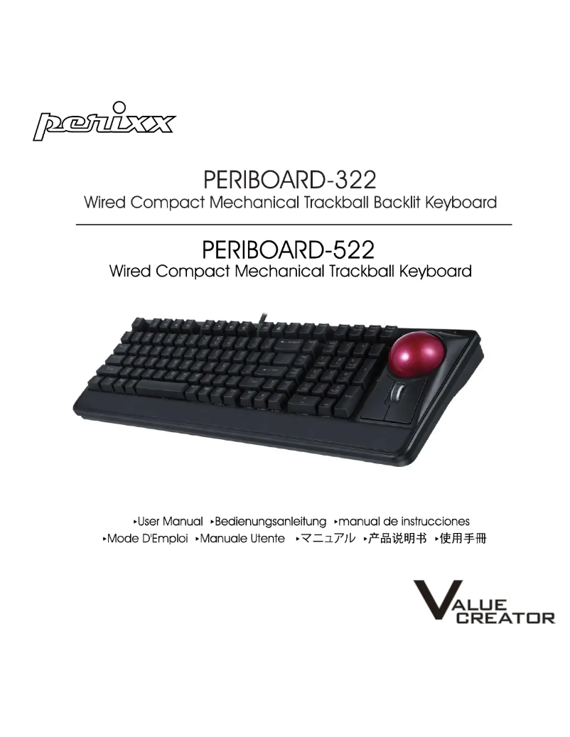 Page n°1 - Manuel utilisateur Perixx PERIBOARD-522