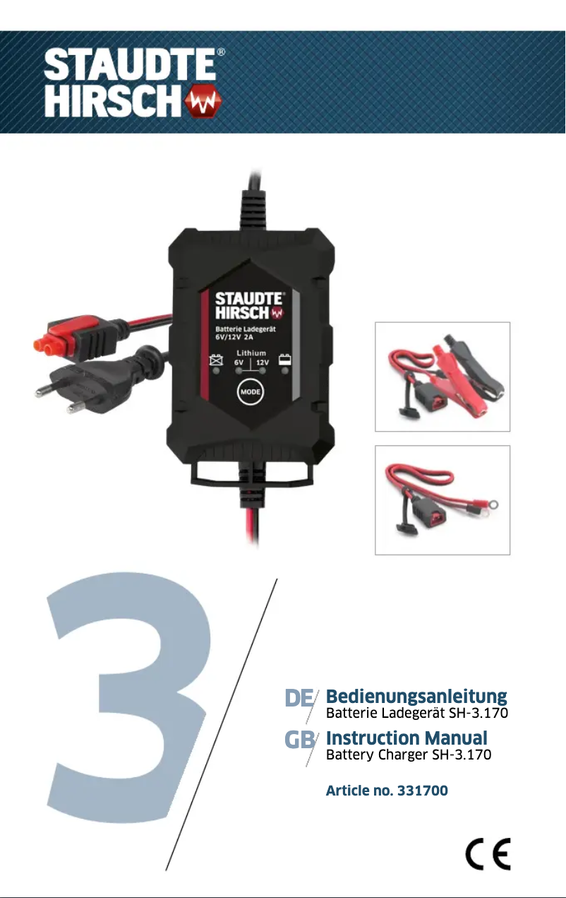 Page 1 of the manual User Manual Staudte-Hirsch SH-3.170