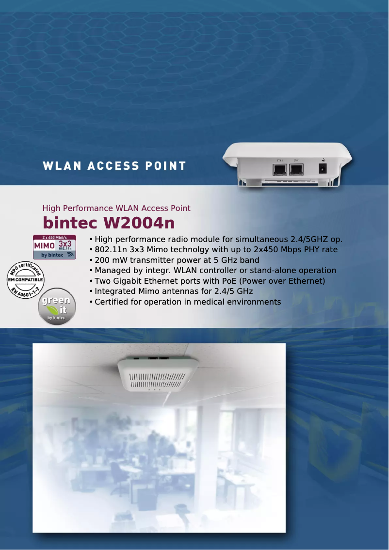 Page n°1 - Manuel utilisateur Teldat Bintec W2004n