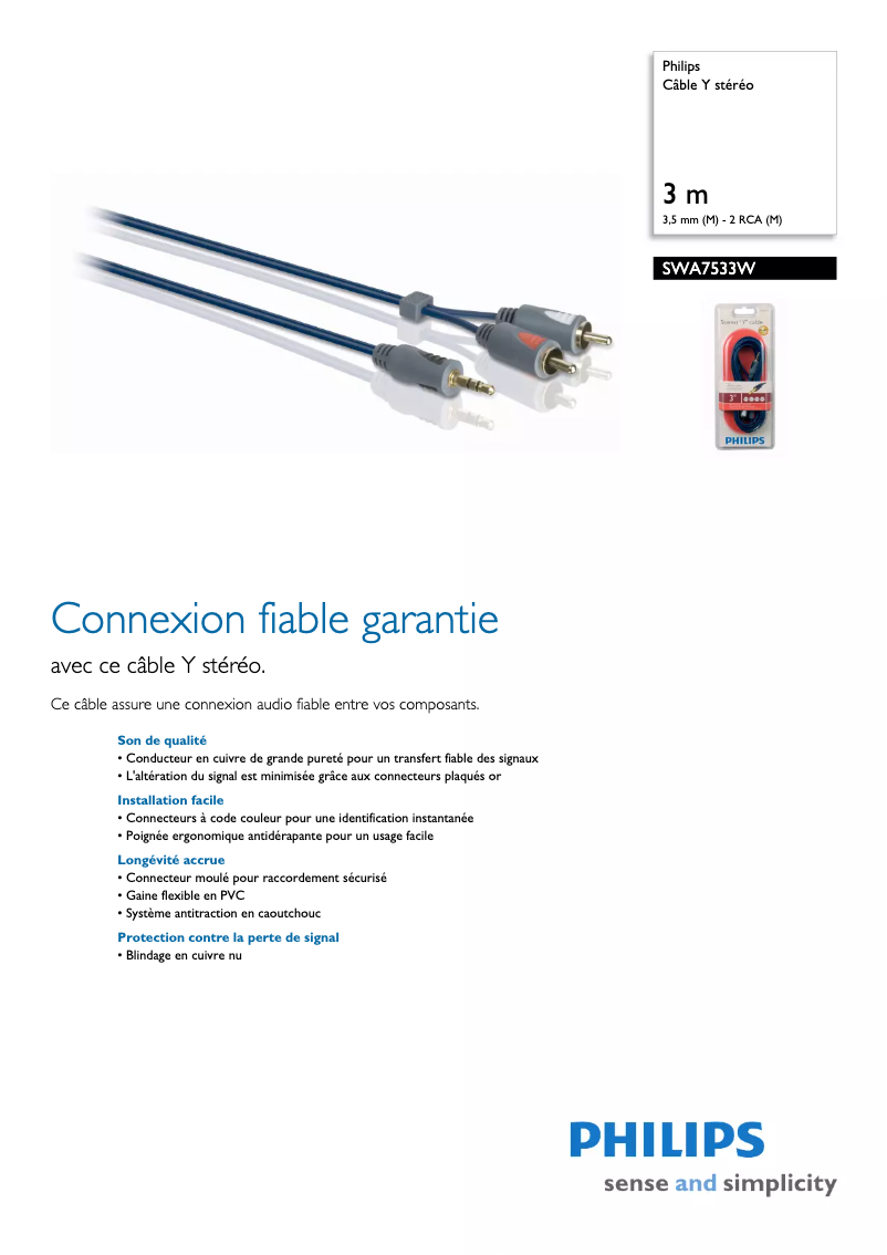 Image de la première page du manuel de l'appareil SWA7533W