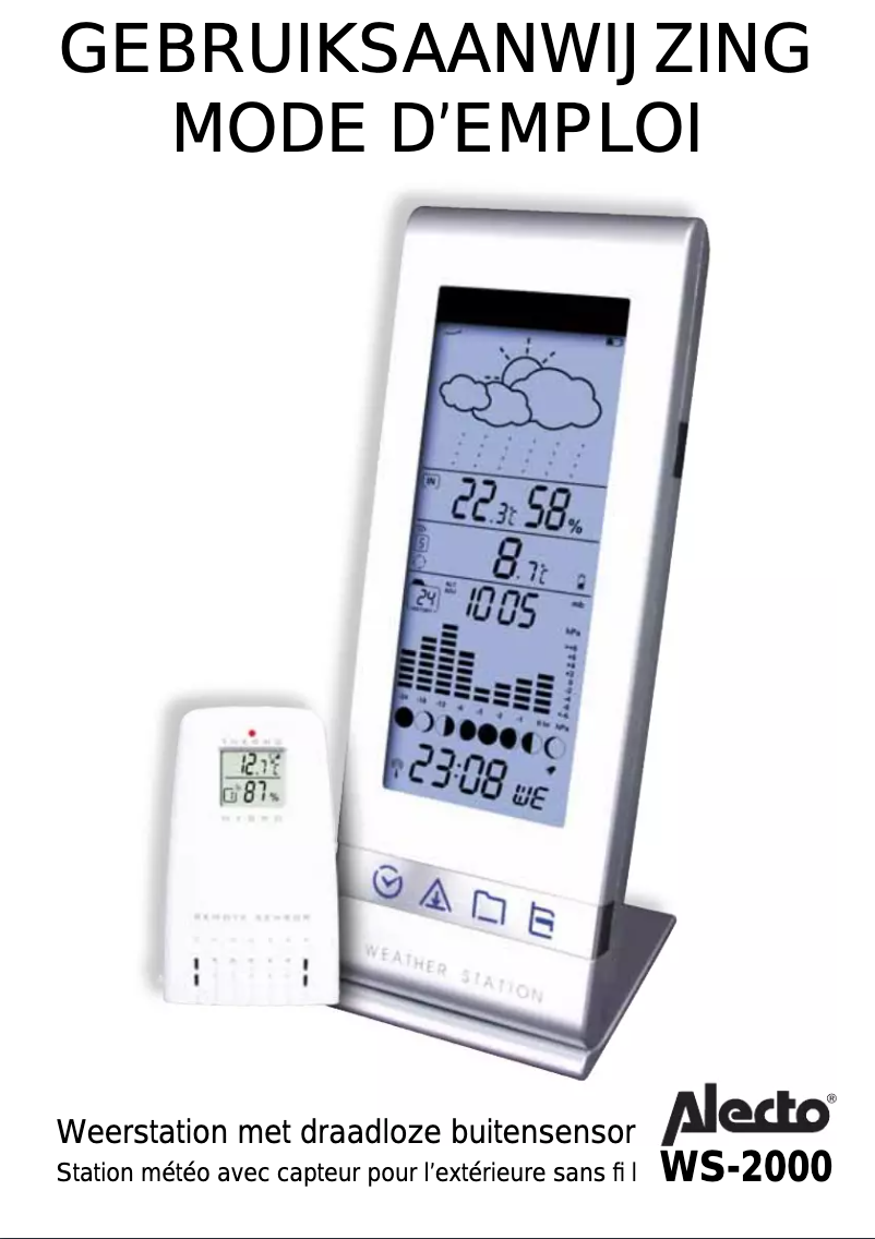 Page n°1 - Manuel utilisateur Alecto WS-2000