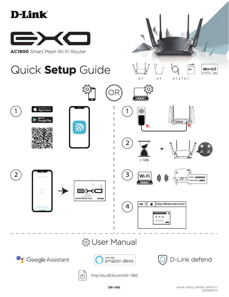 Page 1 de la notice Manuel utilisateur D-Link DIR-1960