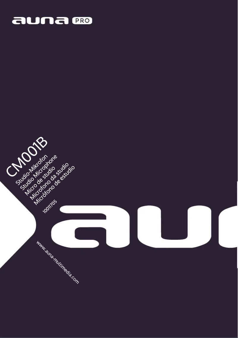 Page 1 of the manual User Manual Auna CM001B