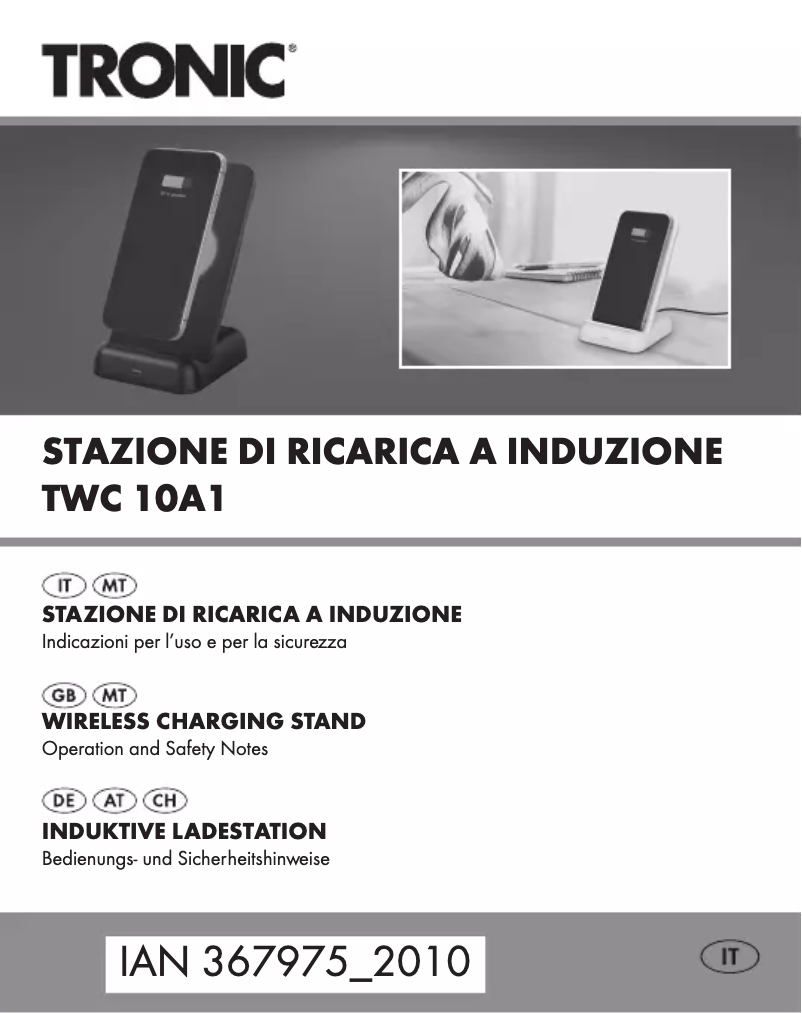 Image de la première page du manuel de l'appareil TWC 10A1