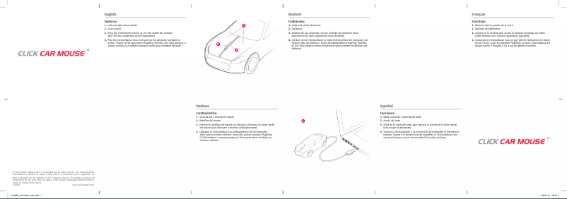Page n°1 - Manuel utilisateur Click Car Mouse CCM660462