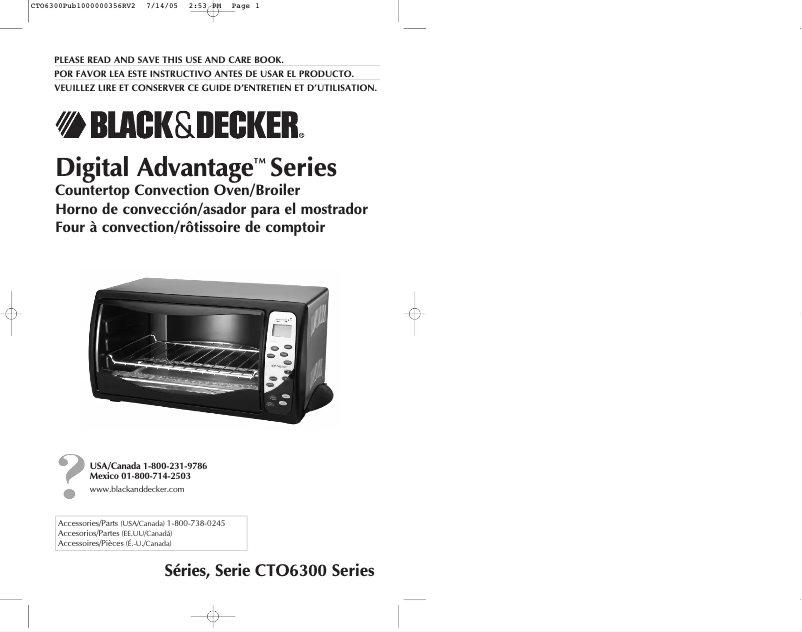 Page 1 de la notice Manuel utilisateur Black & Decker CTO6300
