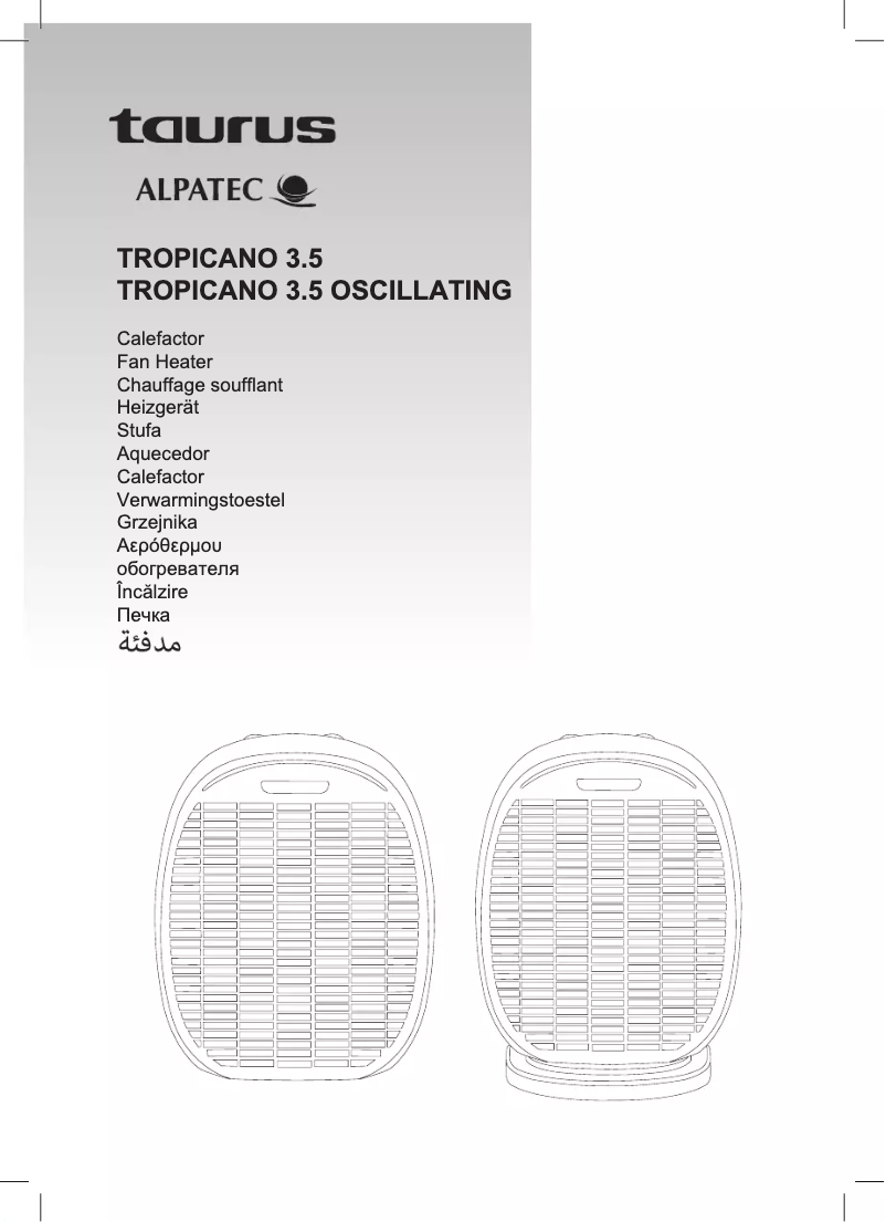 Image de la première page du manuel de l'appareil Alpatec Tropicano 3.5 Oscillating