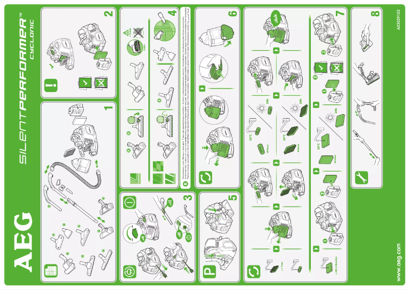 Page n°1 - Manuel utilisateur AEG Silent Performer Cyclonic ASPC7120