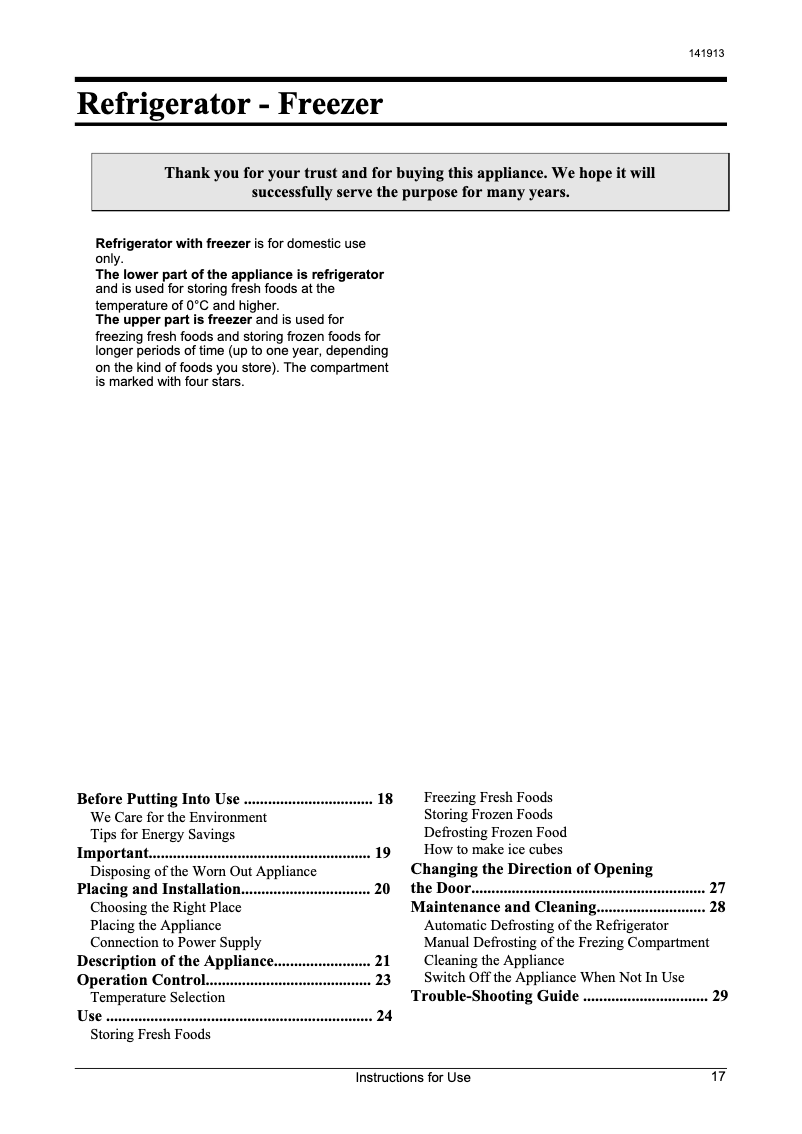 Page 1 de la notice Manuel utilisateur Gorenje RE1247BAA