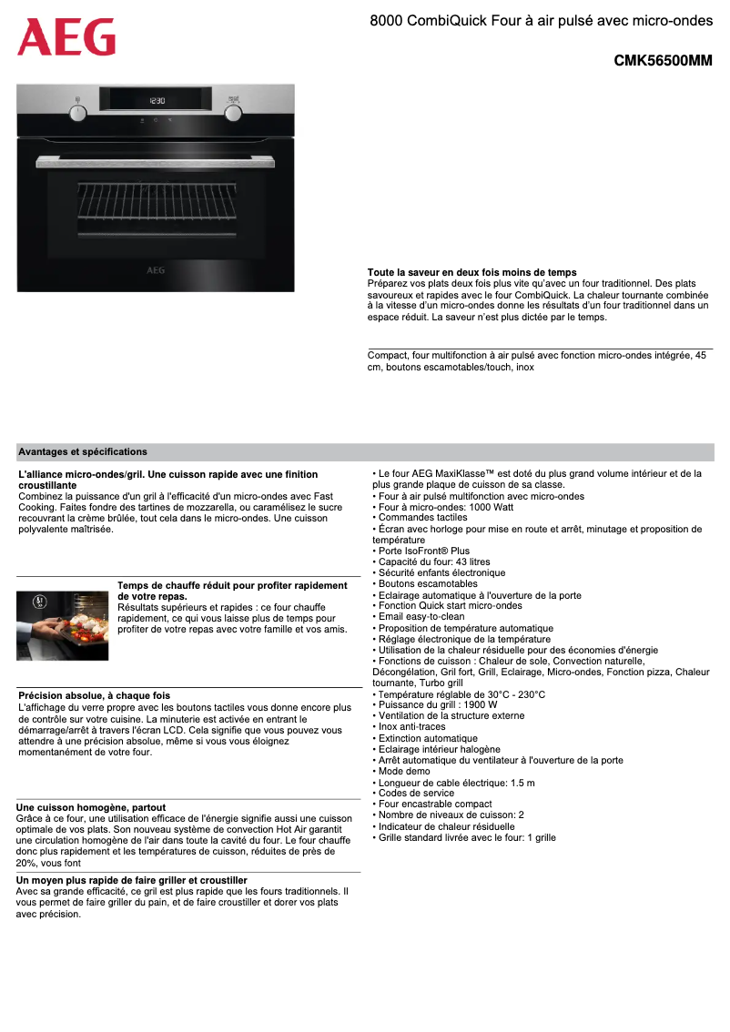 Image de la première page du manuel de l'appareil CMK56500MM
