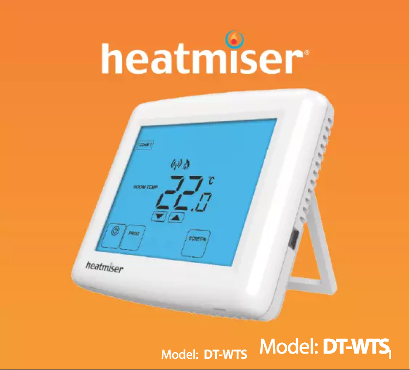 Page 1 de la notice Manuel utilisateur Heatmiser DT-WTS