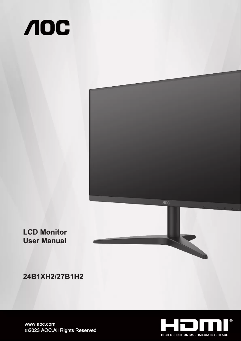 Page 1 de la notice Manuel utilisateur AOC 24B1XH