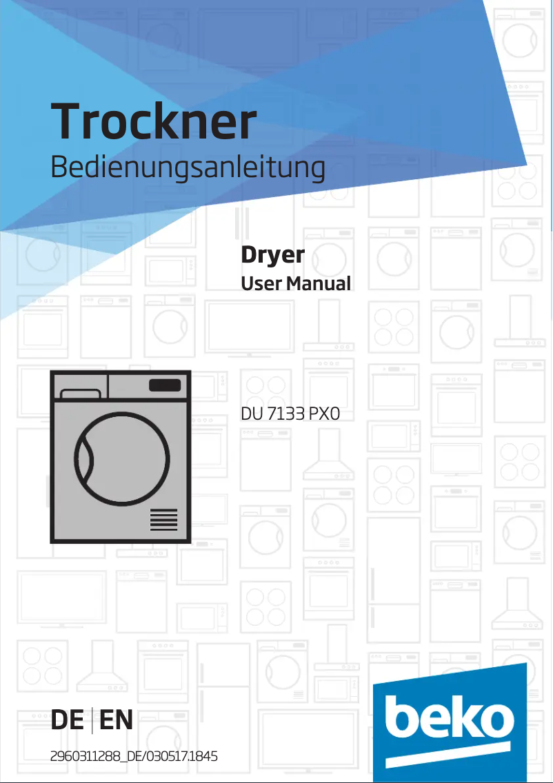 Image de la première page du manuel de l'appareil DU7133PXO