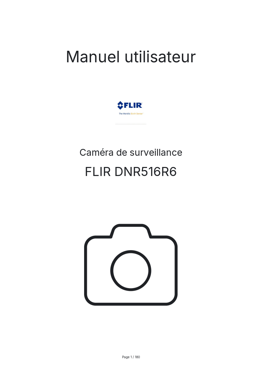 Image de la première page du manuel de l'appareil DNR516R6